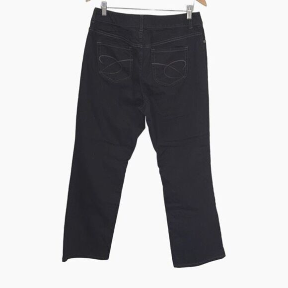 Chico's Platinum Denim Women’s Ultimate Boot Leg Stretch Black Size 2 Short/12 - Picture 2 of 10